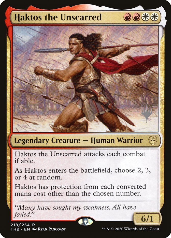 Haktos the Unscarred (Promo Pack) [Theros Beyond Death Promos] | Mindsight Gaming