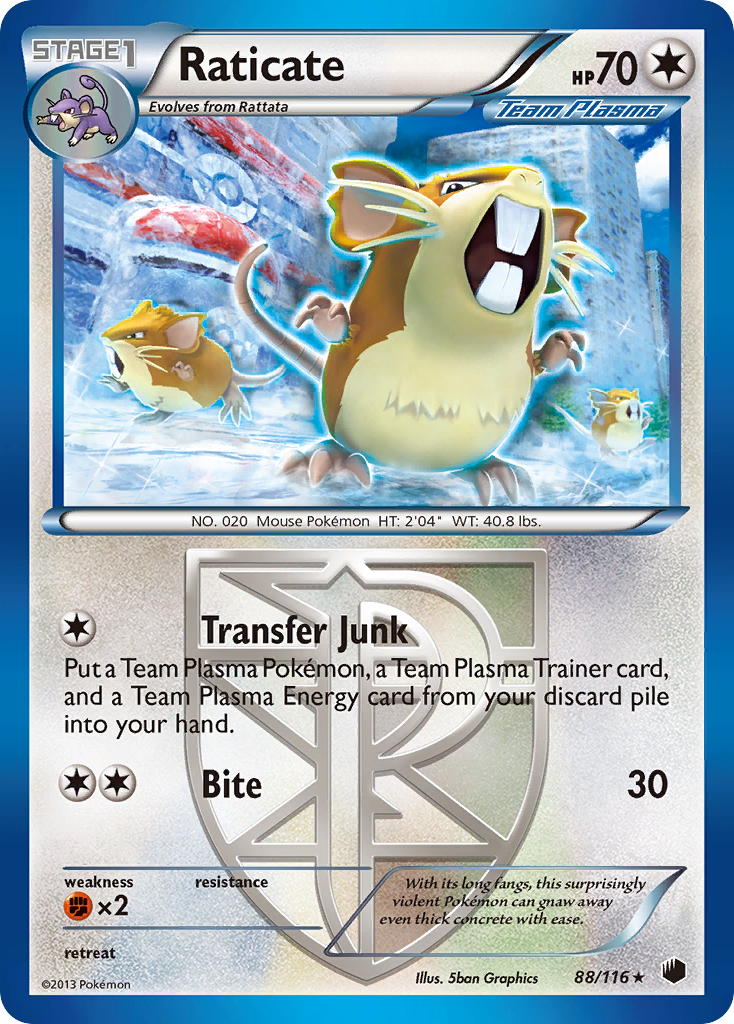 Raticate (88/116) [Black & White: Plasma Freeze] | Mindsight Gaming