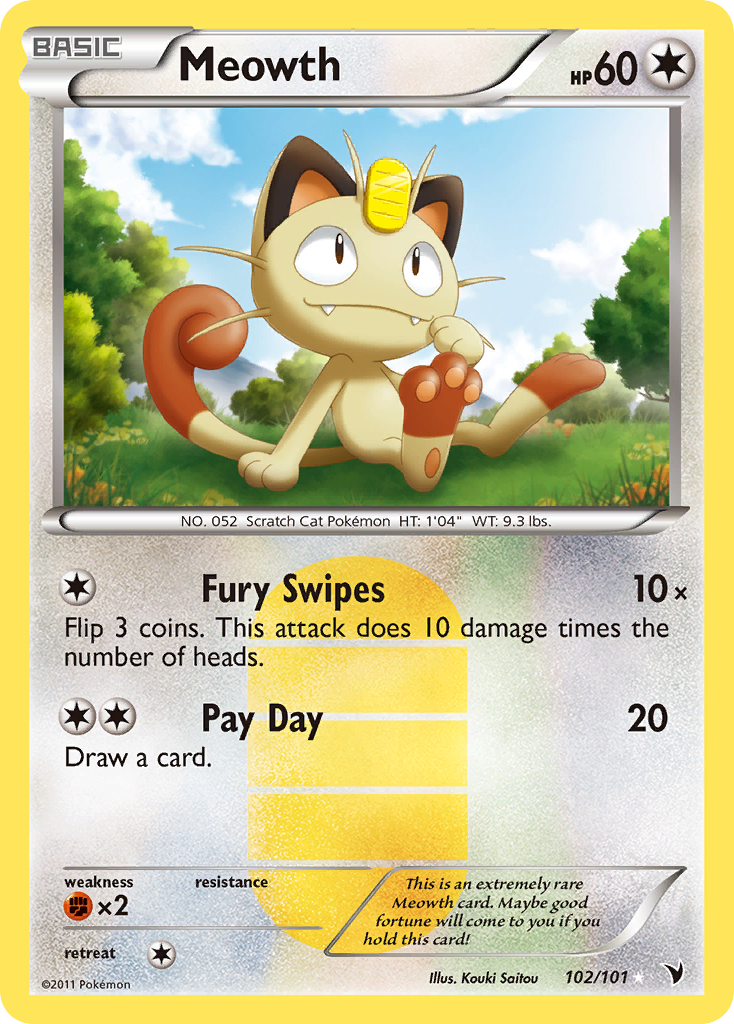 Meowth (102/101) [Black & White: Noble Victories] | Mindsight Gaming