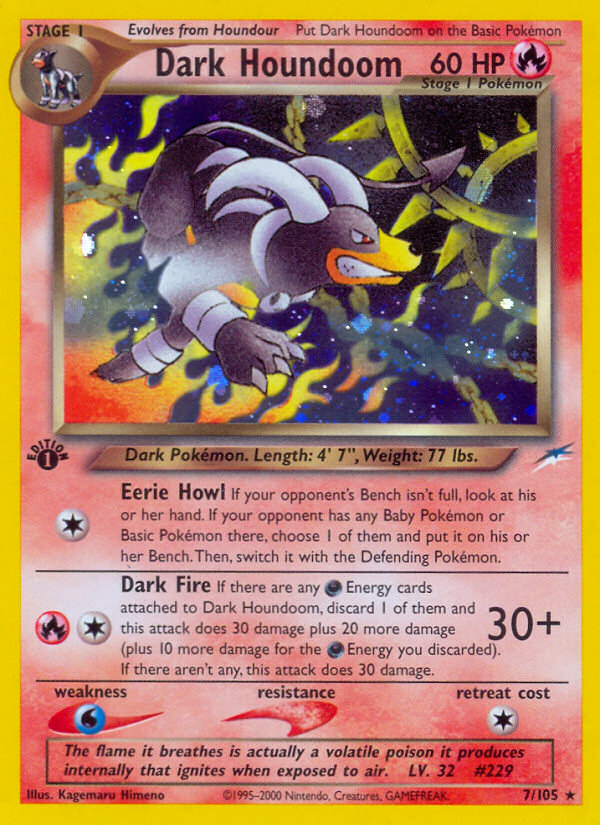 Dark Houndoom (7/105) [Neo Destiny 1st Edition] | Mindsight Gaming