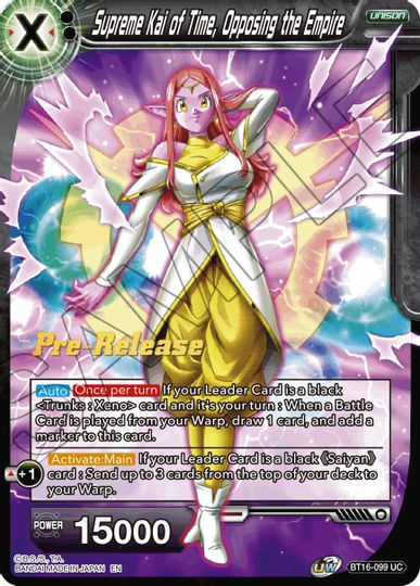 Supreme Kai of Time, Opposing the Empire (BT16-099) [Realm of the Gods Prerelease Promos] | Mindsight Gaming