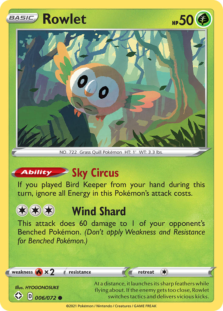 Rowlet (006/072) [Sword & Shield: Shining Fates] | Mindsight Gaming