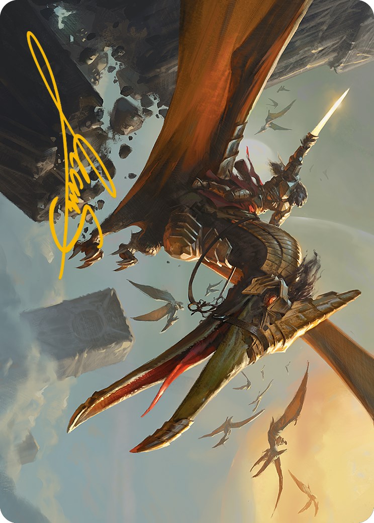 Skyhunter Strike Force Art Card (Gold-Stamped Signature) [Phyrexia: All Will Be One Art Series] | Mindsight Gaming