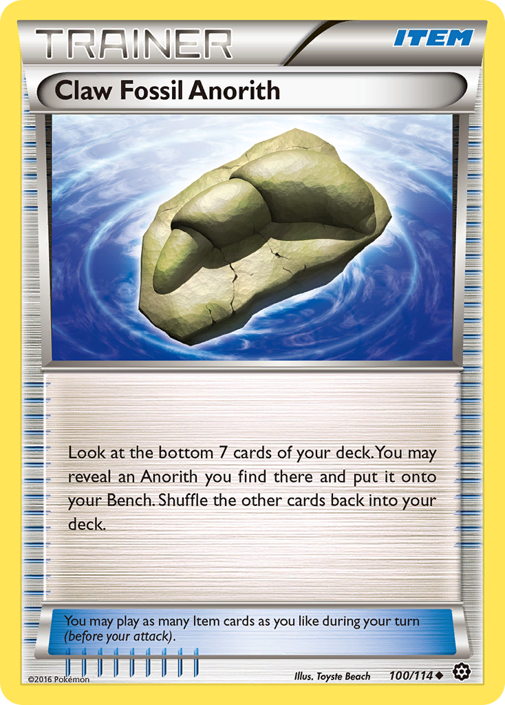 Claw Fossil Anorith (100/114) [XY: Steam Siege] | Mindsight Gaming