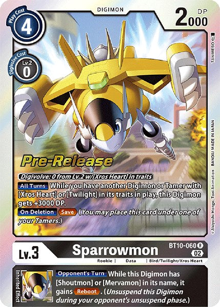 Sparrowmon [BT10-060] [Xros Encounter Pre-Release Cards] | Mindsight Gaming