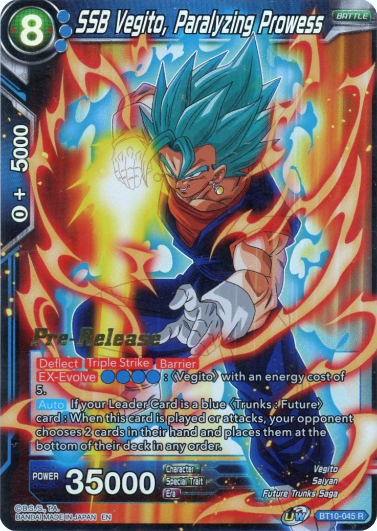 SSB Vegito, Paralyzing Prowess (BT10-045) [Rise of the Unison Warrior Prerelease Promos] | Mindsight Gaming