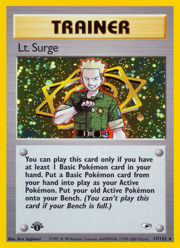 Lt. Surge (17/132) [Gym Heroes 1st Edition] | Mindsight Gaming