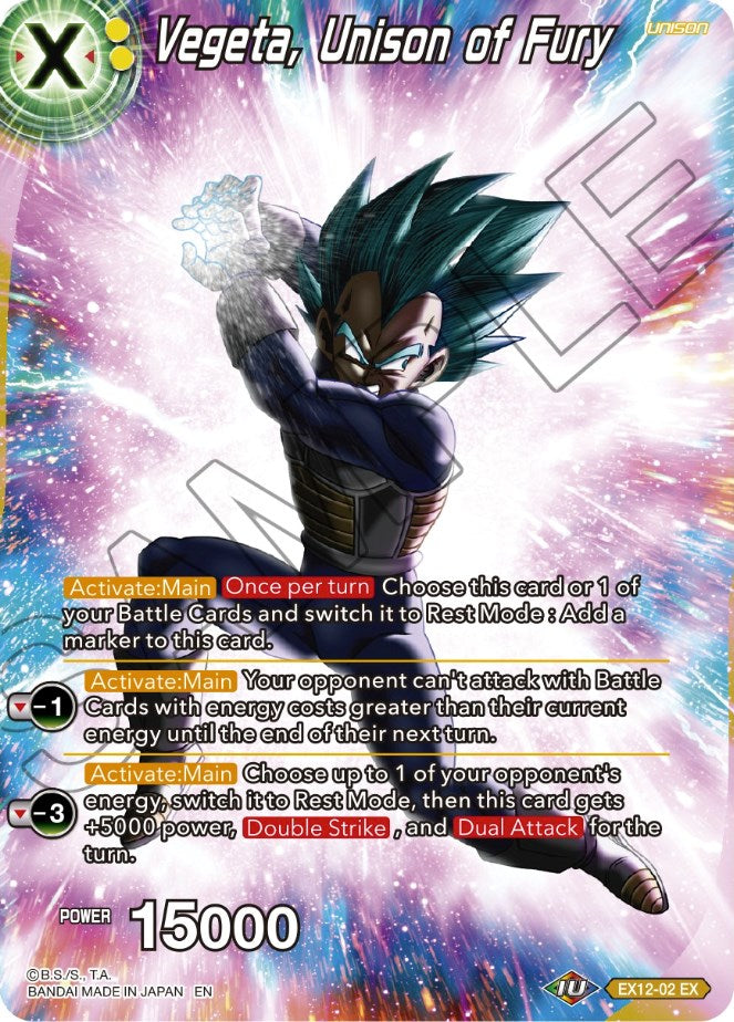 Vegeta, Unison of Fury (EX12-02) [Theme Selection: History of Vegeta] | Mindsight Gaming