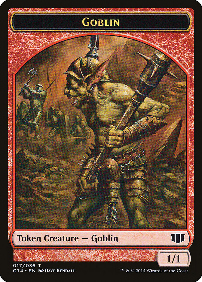 Goblin // Goat Double-sided Token [Commander 2014 Tokens] | Mindsight Gaming