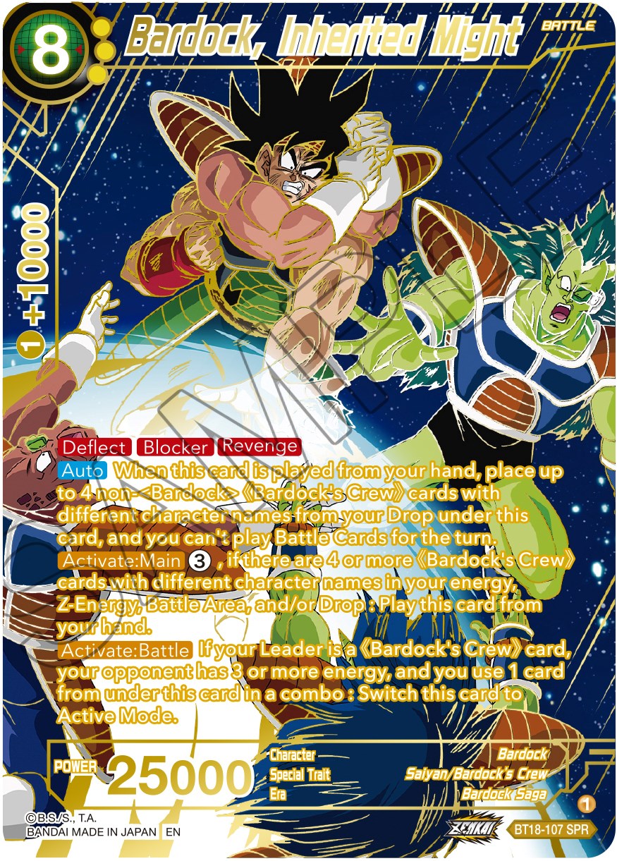 Bardock, Inherited Might (SPR) (BT18-107) [Dawn of the Z-Legends] | Mindsight Gaming