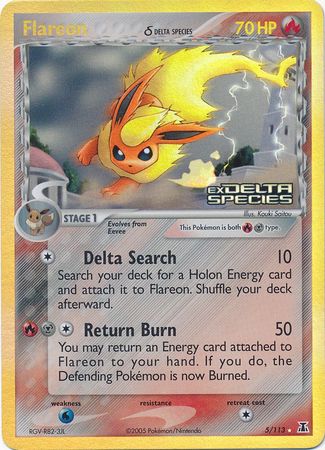 Flareon (5/113) (Delta Species) (Stamped) [EX: Delta Species] | Mindsight Gaming