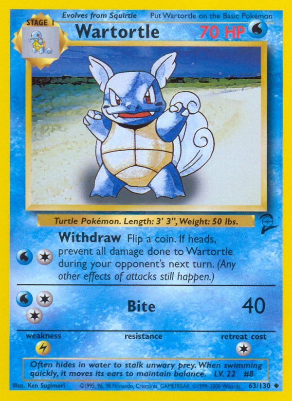 Wartortle (63/130) [Base Set 2] | Mindsight Gaming