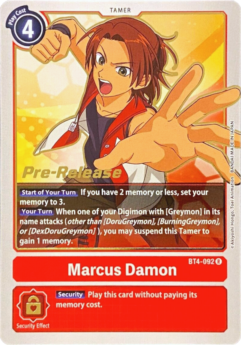 Marcus Damon [BT4-092] [Great Legend Pre-Release Promos] | Mindsight Gaming