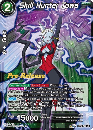 Skill Hunter Towa (BT15-125) [Saiyan Showdown Prerelease Promos] | Mindsight Gaming