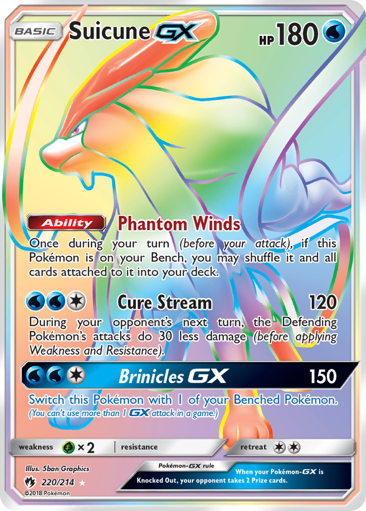 Suicune GX (220/214) [Sun & Moon: Lost Thunder] | Mindsight Gaming