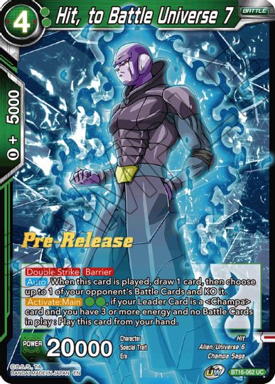 Hit, to Battle Universe 7 (BT16-062) [Realm of the Gods Prerelease Promos] | Mindsight Gaming