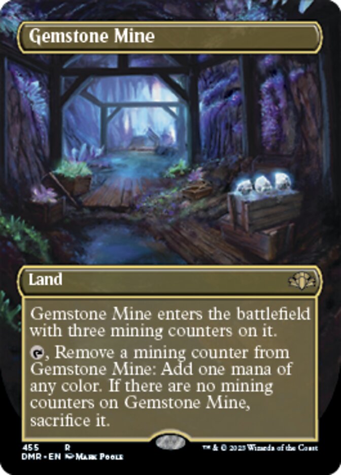 Gemstone Mine (Borderless Alternate Art) [Dominaria Remastered] | Mindsight Gaming