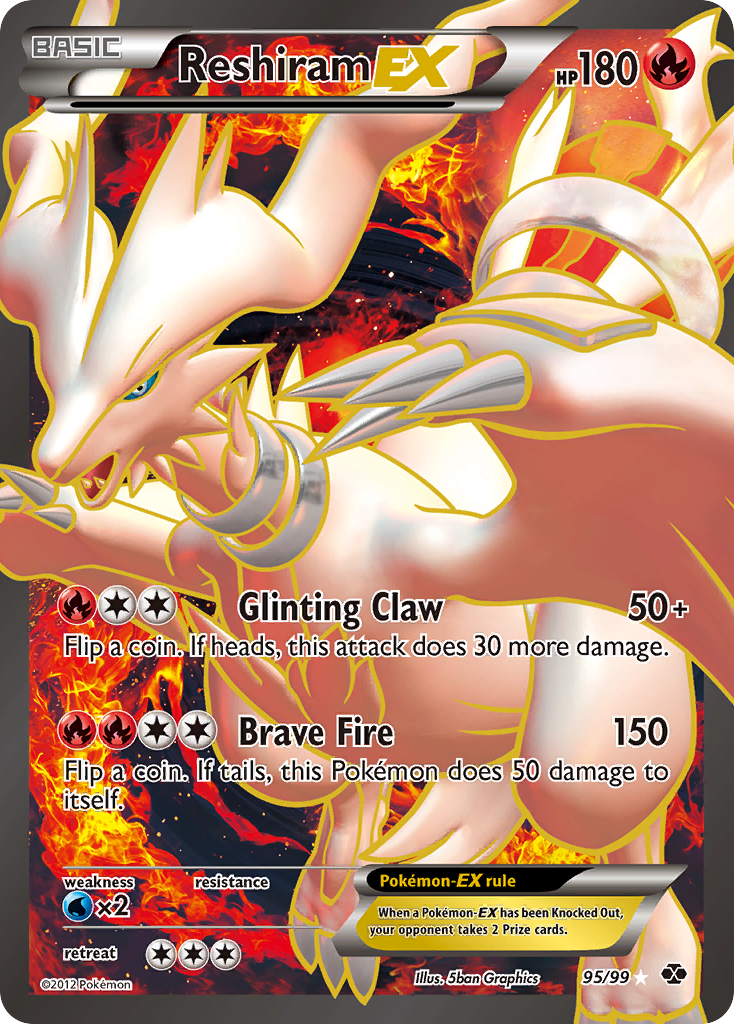 Reshiram EX (95/99) [Black & White: Next Destinies] | Mindsight Gaming