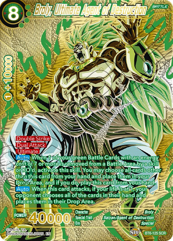 Broly, Ultimate Agent of Destruction (Premium Edition) (BT6-125) [5th Anniversary Set] | Mindsight Gaming