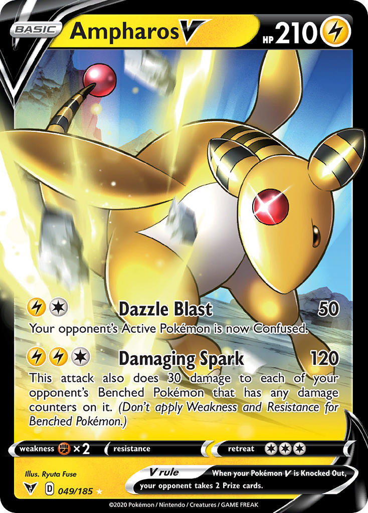 Ampharos V (049/185) [Sword & Shield: Vivid Voltage] | Mindsight Gaming