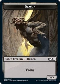 Demon // Zombie Double-sided Token [Core Set 2021 Tokens] | Mindsight Gaming