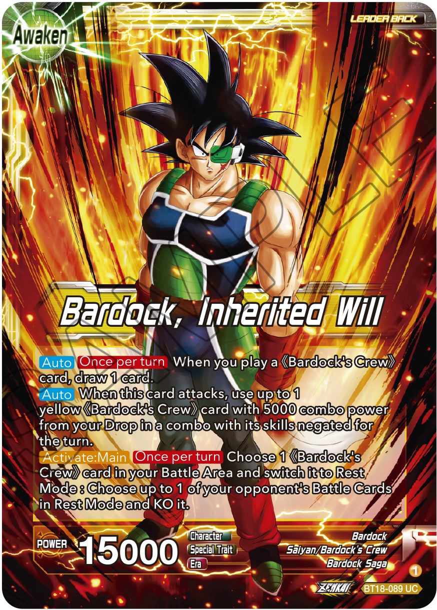 Bardock's Crew // Bardock, Inherited Will (BT18-089) [Dawn of the Z-Legends] | Mindsight Gaming