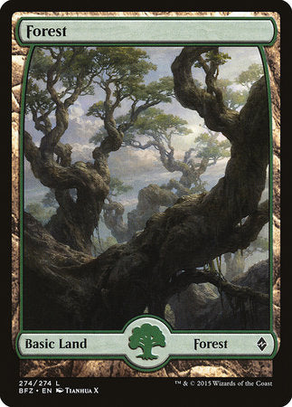 Forest (274) - Full Art [Battle for Zendikar] | Mindsight Gaming