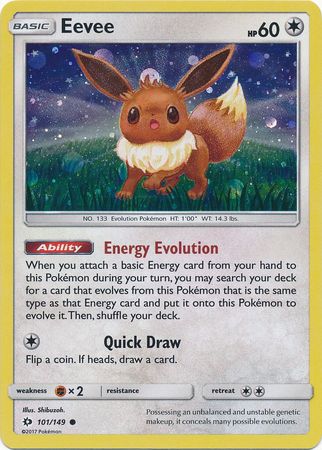 Eevee (101/149) (Cosmos Holo) [Sun & Moon: Base Set] | Mindsight Gaming