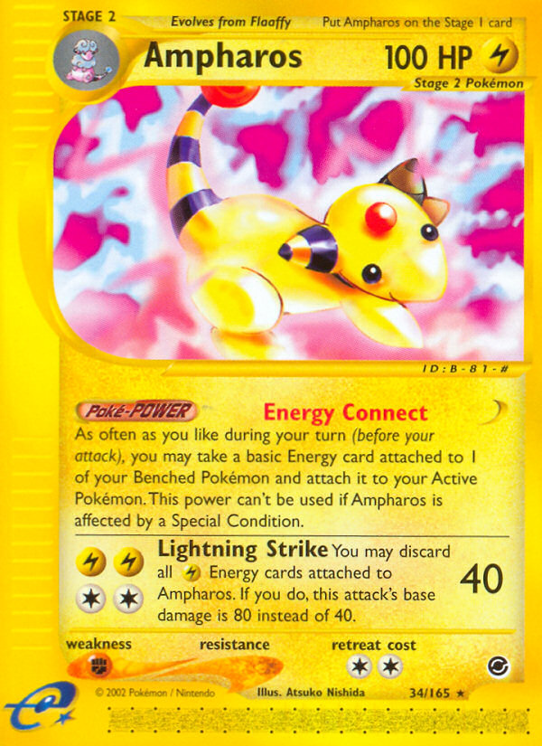 Ampharos (34/165) [Expedition: Base Set] | Mindsight Gaming