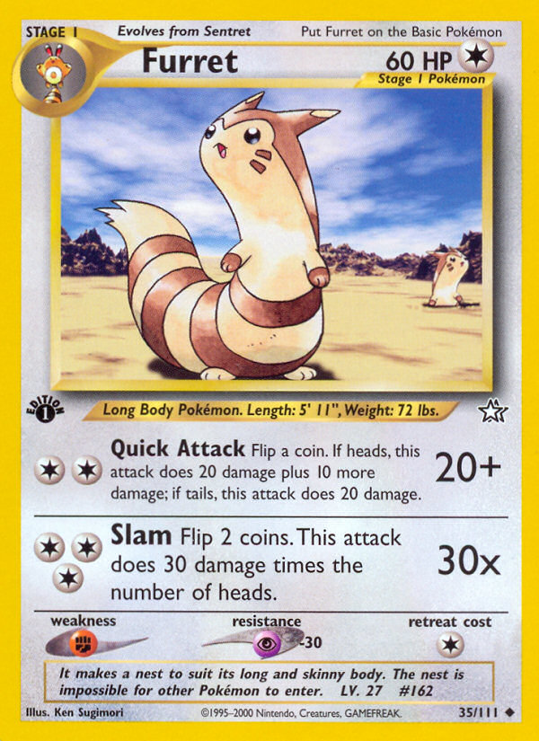 Furret (35/111) [Neo Genesis 1st Edition] | Mindsight Gaming