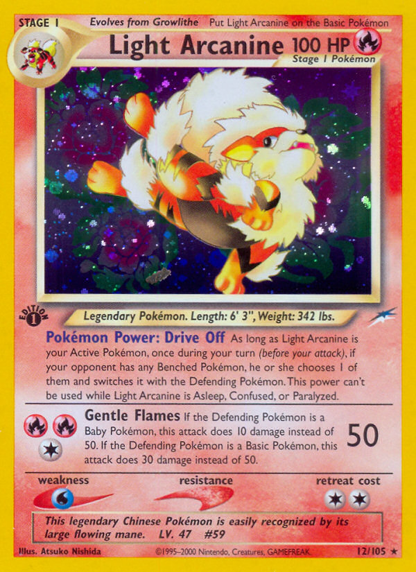 Light Arcanine (12/105) [Neo Destiny 1st Edition] | Mindsight Gaming