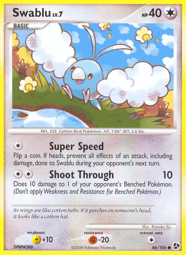 Swablu (86/106) [Diamond & Pearl: Great Encounters] | Mindsight Gaming