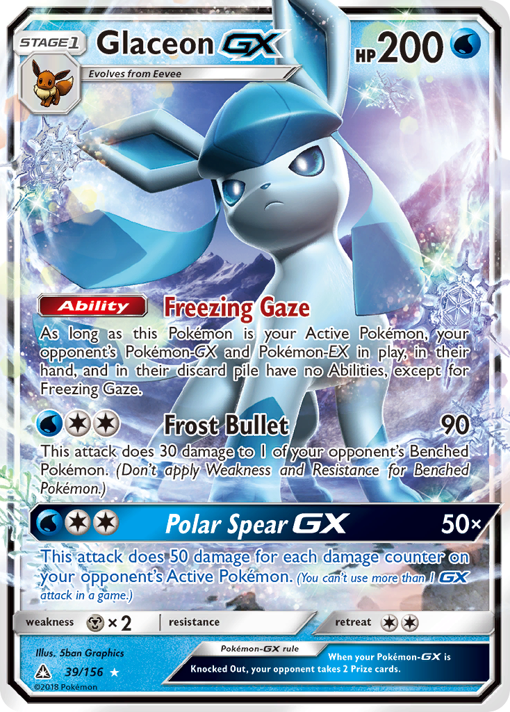 Glaceon GX (39/156) [Sun & Moon: Ultra Prism] | Mindsight Gaming