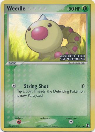 Weedle (87/113) (Stamped) [EX: Delta Species] | Mindsight Gaming