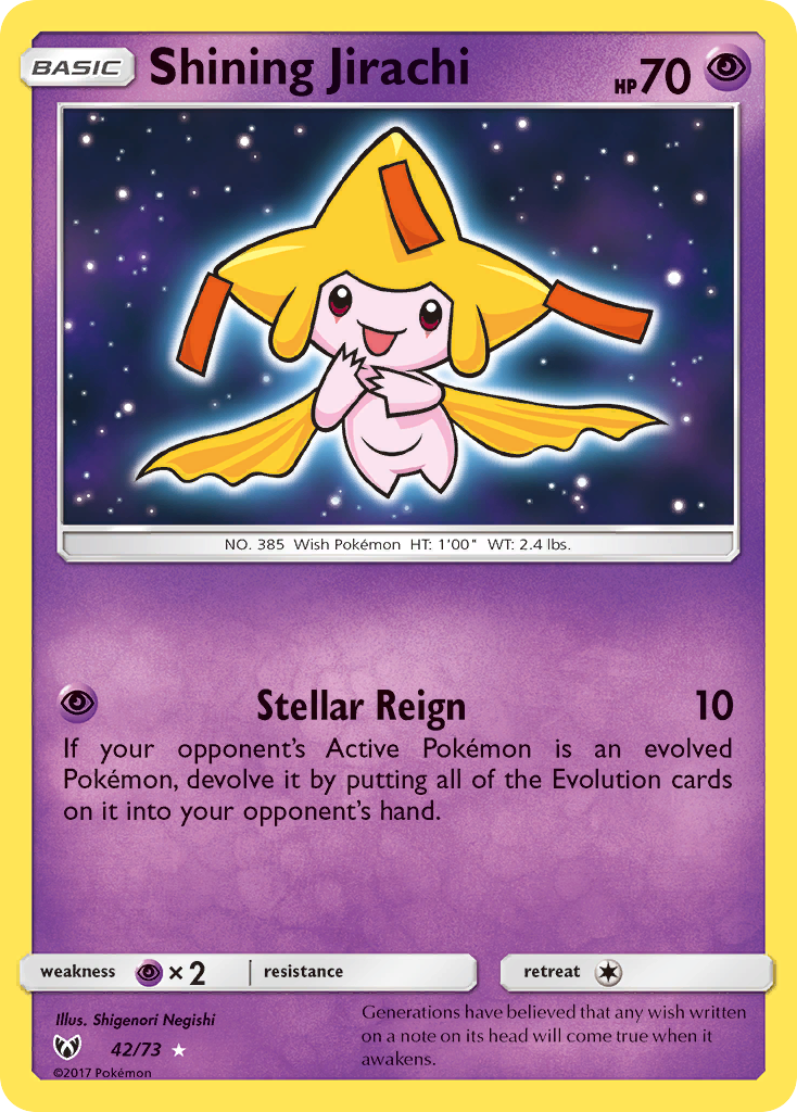 Shining Jirachi (42/73) [Sun & Moon: Shining Legends] | Mindsight Gaming