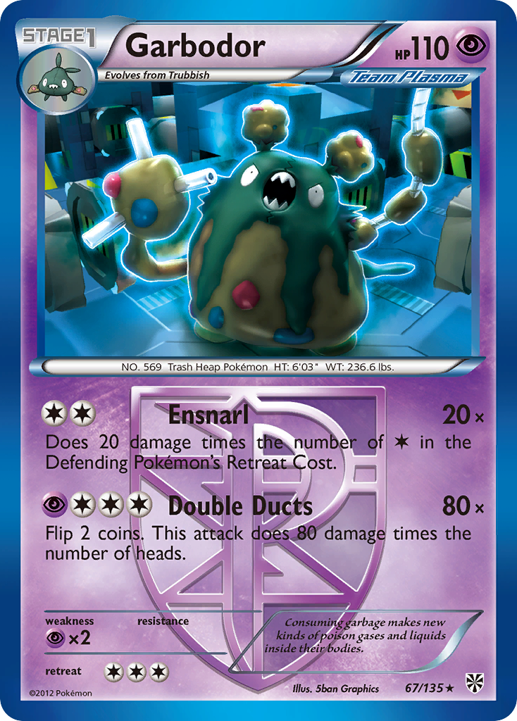 Garbodor (67/135) [Black & White: Plasma Storm] | Mindsight Gaming