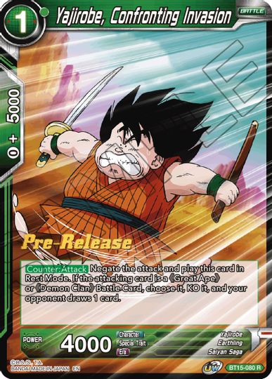 Yajirobe, Confronting Invasion (BT15-080) [Saiyan Showdown Prerelease Promos] | Mindsight Gaming