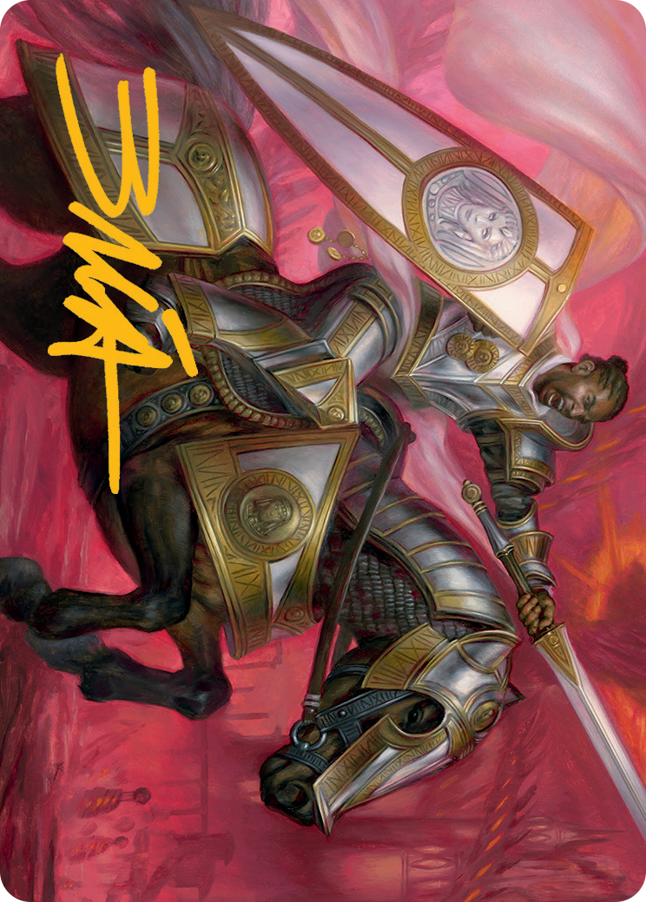 Sigiled Sentinel Art Card (Gold-Stamped Signature) [March of the Machine Art Series] | Mindsight Gaming