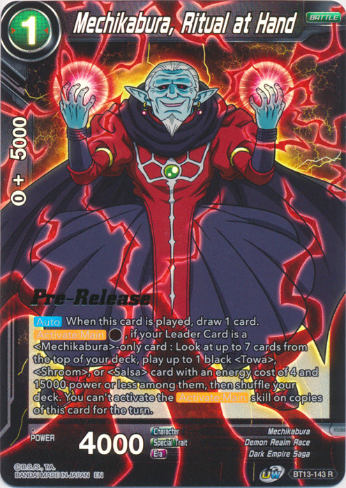 Mechikabura, Ritual at Hand (BT13-143) [Supreme Rivalry Prerelease Promos] | Mindsight Gaming