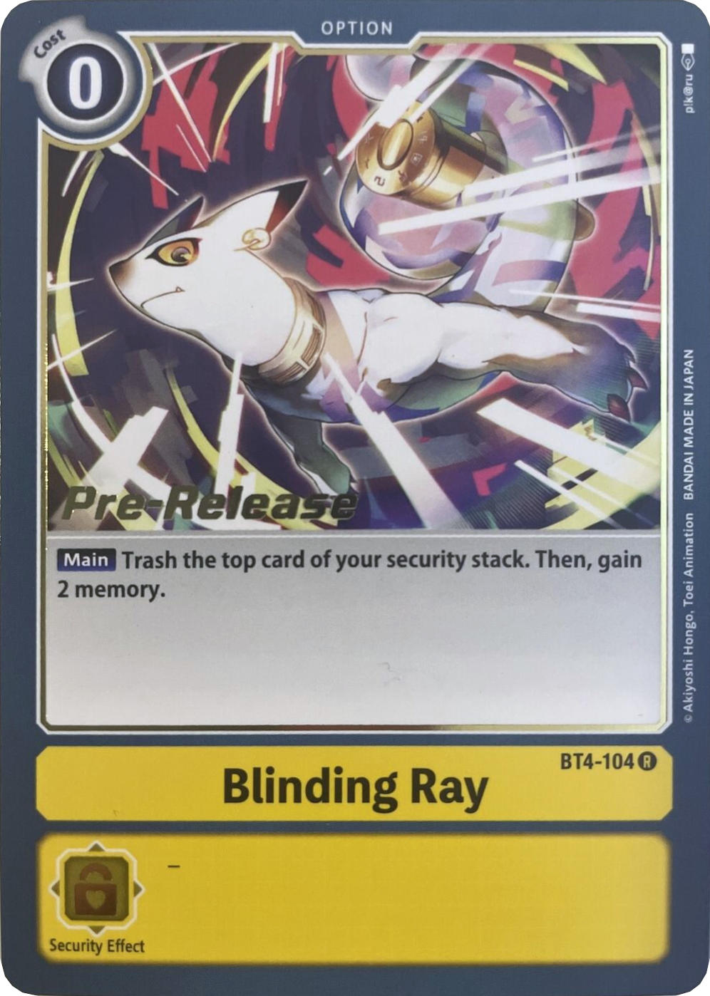 Blinding Ray [BT4-104] [Great Legend Pre-Release Promos] | Mindsight Gaming