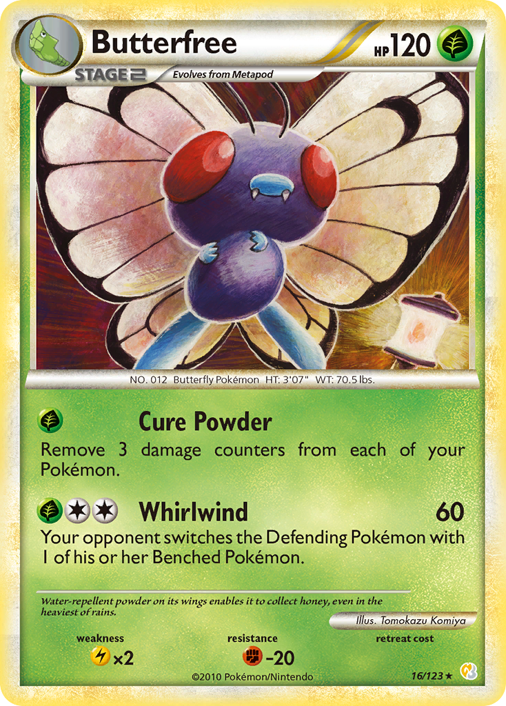 Butterfree (16/123) [HeartGold & SoulSilver: Base Set] | Mindsight Gaming