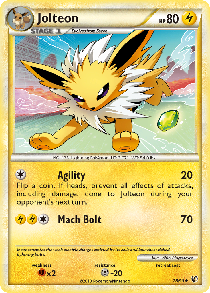 Jolteon (28/90) [HeartGold & SoulSilver: Undaunted] | Mindsight Gaming