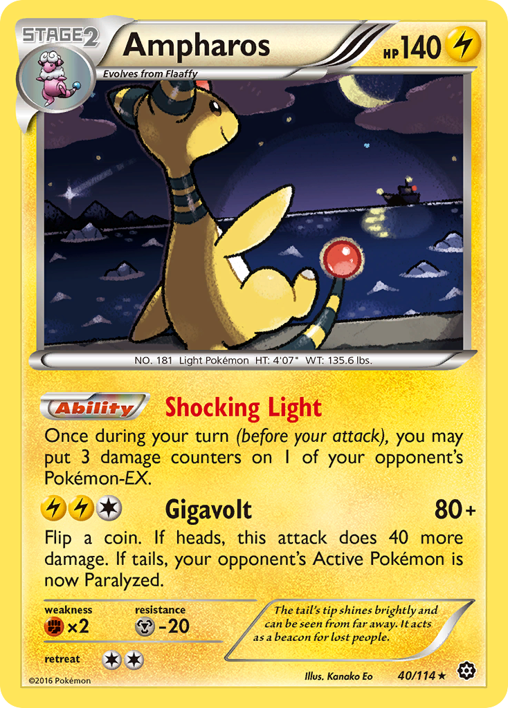 Ampharos (40/114) [XY: Steam Siege] | Mindsight Gaming