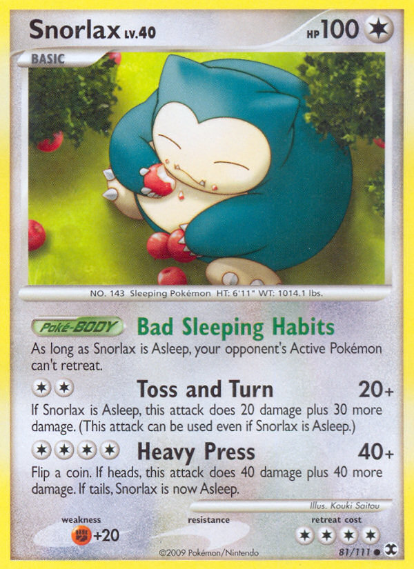 Snorlax (81/111) [Platinum: Rising Rivals] | Mindsight Gaming