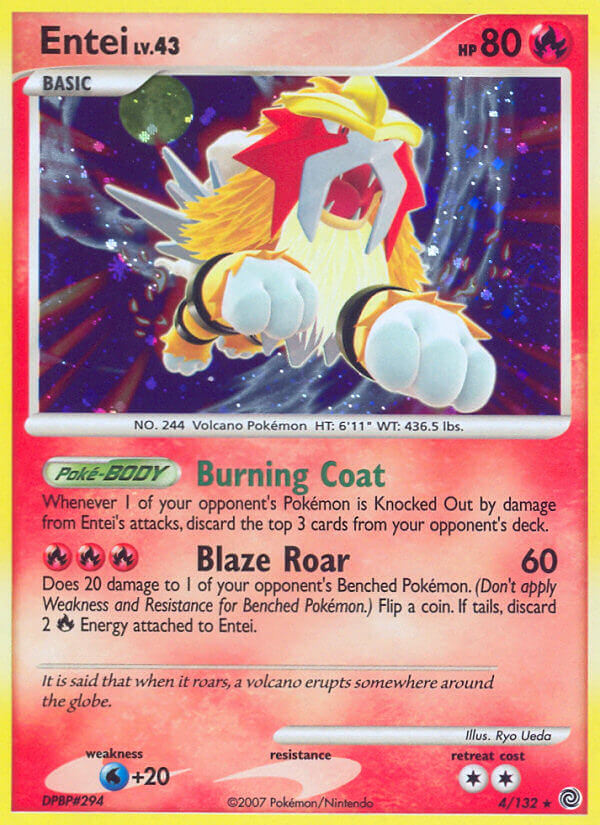 Entei (4/132) (Cracked Ice Holo) [Diamond & Pearl: Secret Wonders] | Mindsight Gaming