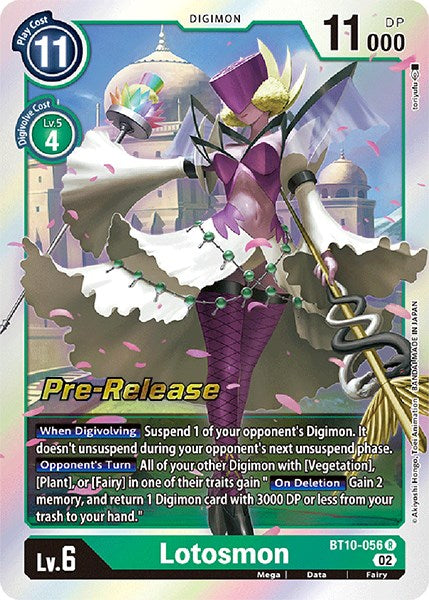 Lotosmon [BT10-056] [Xros Encounter Pre-Release Cards] | Mindsight Gaming