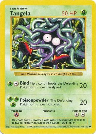 Tangela (66/102) [Base Set Shadowless Unlimited] | Mindsight Gaming