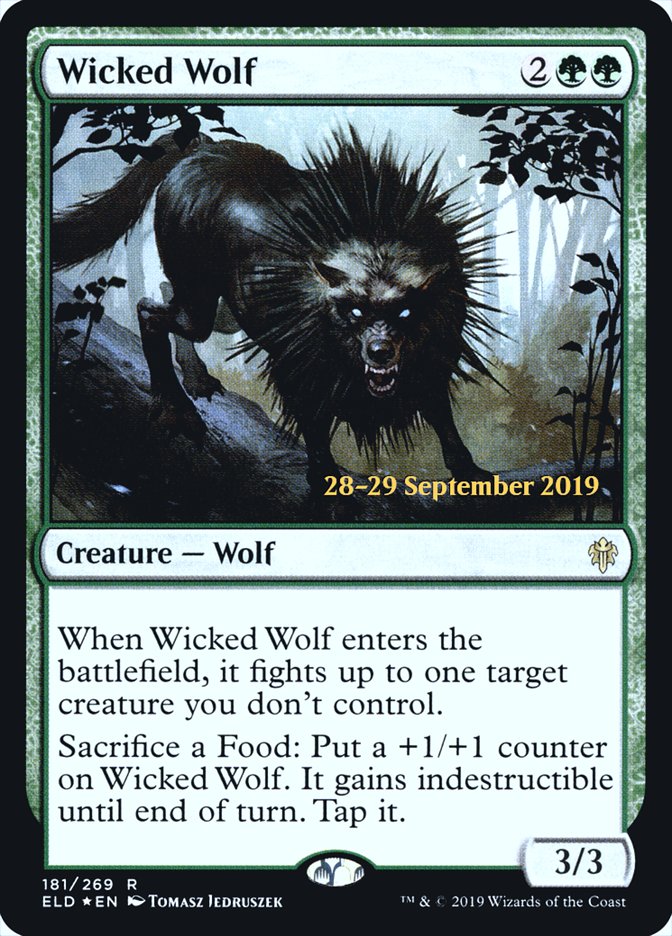 Wicked Wolf  [Throne of Eldraine Prerelease Promos] | Mindsight Gaming