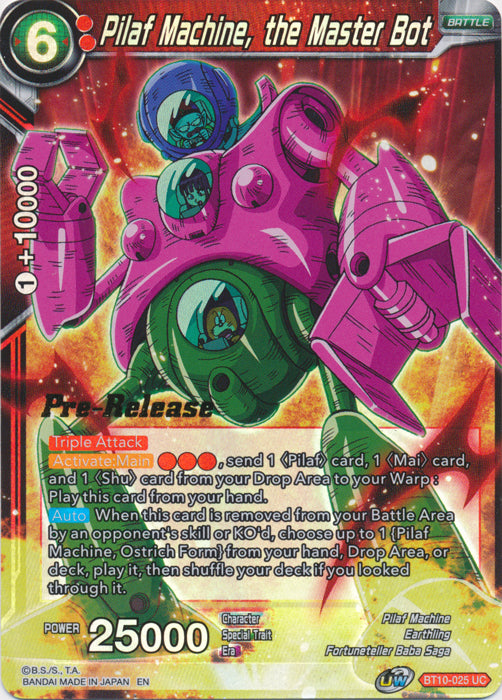 Pilaf Machine, the Master Bot (BT10-025) [Rise of the Unison Warrior Prerelease Promos] | Mindsight Gaming