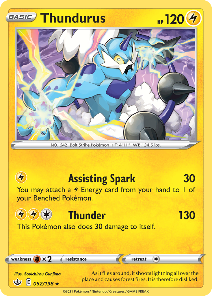 Thundurus (052/198) (Theme Deck Exclusive) [Sword & Shield: Chilling Reign] | Mindsight Gaming